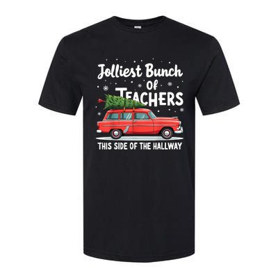 Jolliest Bunch Of Teachers This Side Of The Hallway Xmas Pj Softstyle® CVC T-Shirt