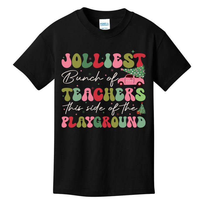 Jolliest Bunch Of Teachers This Side Of The Playground Xmas Kids T-Shirt