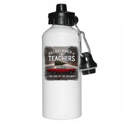 Jolliest Bunch Of Teachers This Side Of The Hallway Quote Aluminum Water Bottle