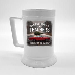 Jolliest Bunch Of Teachers This Side Of The Hallway Quote Beer Stein