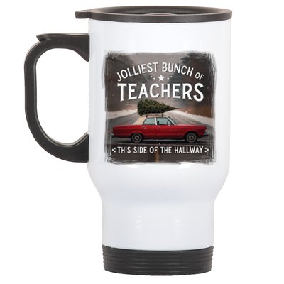 Jolliest Bunch Of Teachers This Side Of The Hallway Quote Stainless Steel Travel Mug