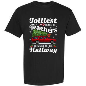 Jolliest Bunch Of Teachers This Side Of The Hallway Xmas Garment-Dyed Heavyweight T-Shirt