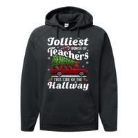 Jolliest Bunch Of Teachers This Side Of The Hallway Xmas Performance Fleece Hoodie