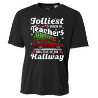 Jolliest Bunch Of Teachers This Side Of The Hallway Xmas Cooling Performance Crew T-Shirt