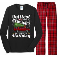 Jolliest Bunch Of Teachers This Side Of The Hallway Xmas Long Sleeve Pajama Set