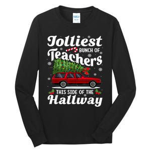 Jolliest Bunch Of Teachers This Side Of The Hallway Xmas Tall Long Sleeve T-Shirt