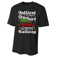 Jolliest Bunch Of Teachers This Side Of The Hallway Xmas Performance Sprint T-Shirt