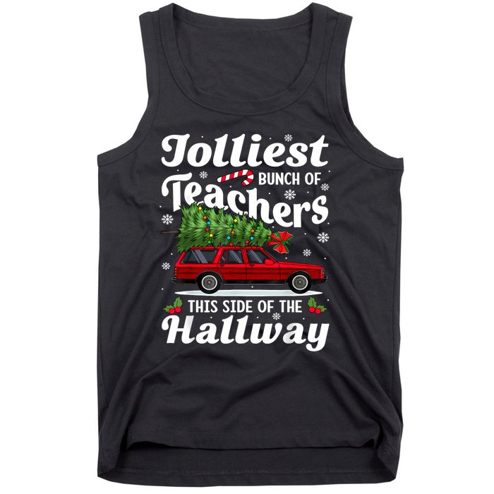 Jolliest Bunch Of Teachers This Side Of The Hallway Xmas Tank Top