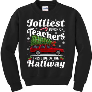 Jolliest Bunch Of Teachers This Side Of The Hallway Xmas Kids Sweatshirt