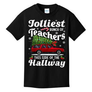 Jolliest Bunch Of Teachers This Side Of The Hallway Xmas Kids T-Shirt