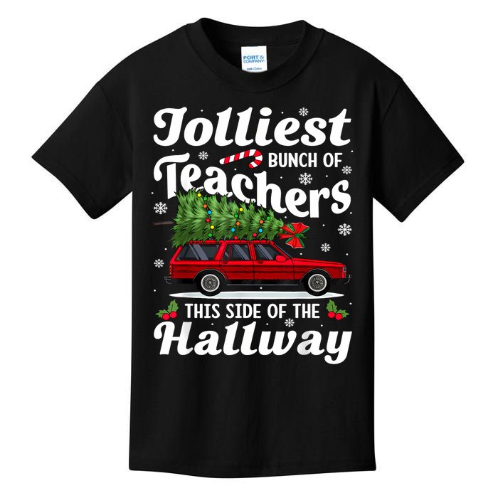 Jolliest Bunch Of Teachers This Side Of The Hallway Xmas Kids T-Shirt