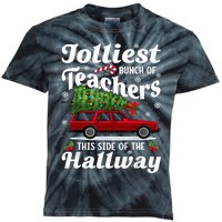 Jolliest Bunch Of Teachers This Side Of The Hallway Xmas Kids Tie-Dye T-Shirt