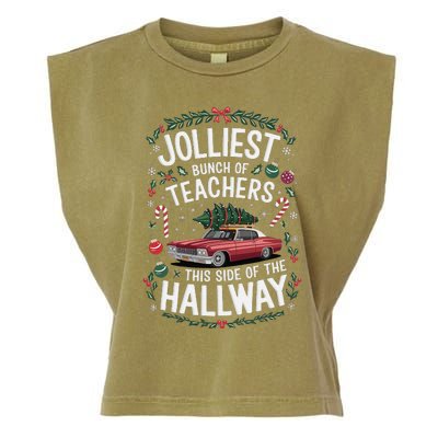 Jolliest Bunch Of Teachers This Side Of The Hallway Garment-Dyed Women's Muscle Tee