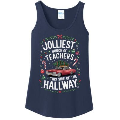 Jolliest Bunch Of Teachers This Side Of The Hallway Ladies Essential Tank