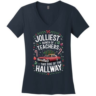 Jolliest Bunch Of Teachers This Side Of The Hallway Women's V-Neck T-Shirt