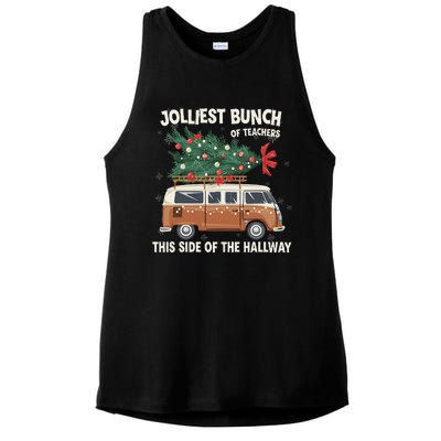 Jolliest Bunch Of Teachers This Side Of The Hallway Ladies PosiCharge Tri-Blend Wicking Tank