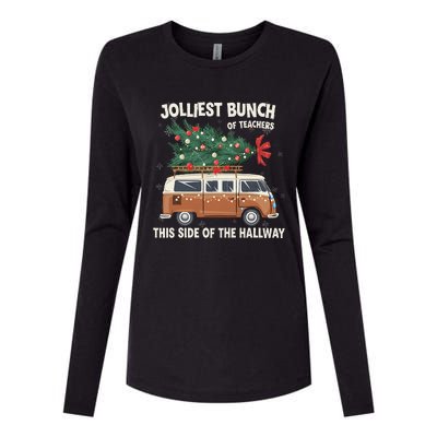 Jolliest Bunch Of Teachers This Side Of The Hallway Womens Cotton Relaxed Long Sleeve T-Shirt