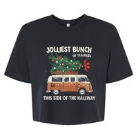 Jolliest Bunch Of Teachers This Side Of The Hallway Bella+Canvas Jersey Crop Tee