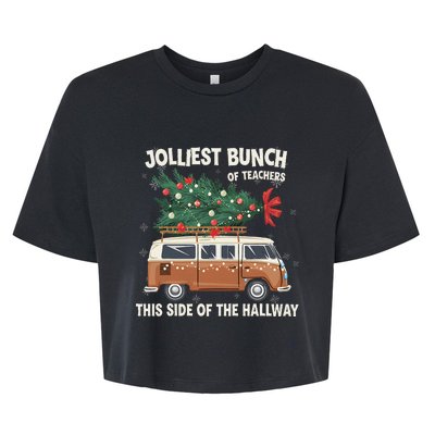 Jolliest Bunch Of Teachers This Side Of The Hallway Bella+Canvas Jersey Crop Tee