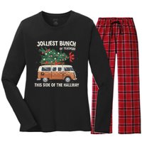 Jolliest Bunch Of Teachers This Side Of The Hallway Women's Long Sleeve Flannel Pajama Set 