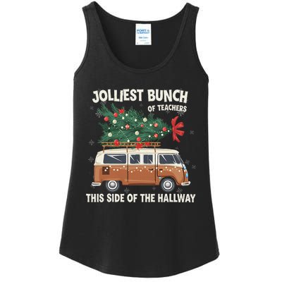 Jolliest Bunch Of Teachers This Side Of The Hallway Ladies Essential Tank