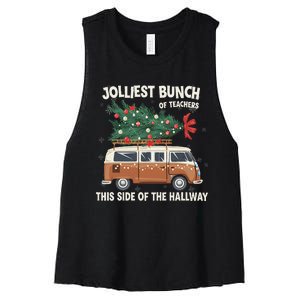 Jolliest Bunch Of Teachers This Side Of The Hallway Women's Racerback Cropped Tank