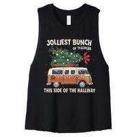 Jolliest Bunch Of Teachers This Side Of The Hallway Women's Racerback Cropped Tank