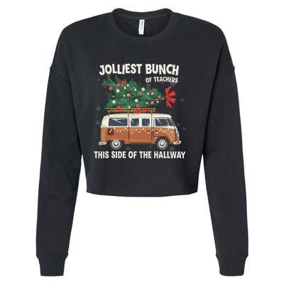 Jolliest Bunch Of Teachers This Side Of The Hallway Cropped Pullover Crew