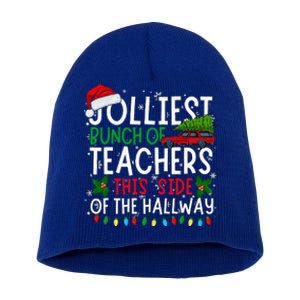 Jolliest Bunch Of Teachers This Side Of The Hallway Xmas Short Acrylic Beanie