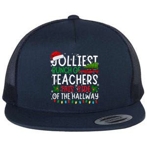 Jolliest Bunch Of Teachers This Side Of The Hallway Xmas Flat Bill Trucker Hat