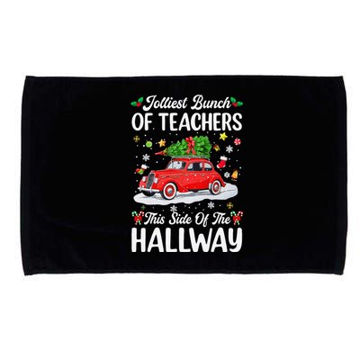 Jolliest Bunch Of Teachers This Side Of The Hallway Xmas Microfiber Hand Towel