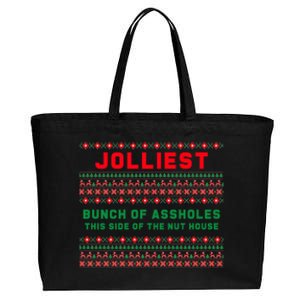 Jolliest Bunch Of Assholes This Side Of The Nut House Funny Gift Cotton Canvas Jumbo Tote