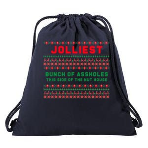 Jolliest Bunch Of Assholes This Side Of The Nut House Funny Gift Drawstring Bag