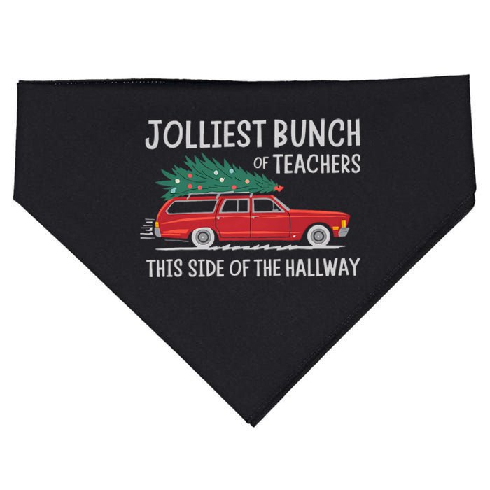 Jolliest Bunch Of Teachers This Side Of The Hallway USA-Made Doggie Bandana