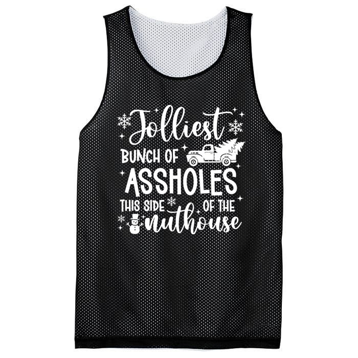 Jolliest Bunch Of Friends Christmas Graphic Mesh Reversible Basketball Jersey Tank