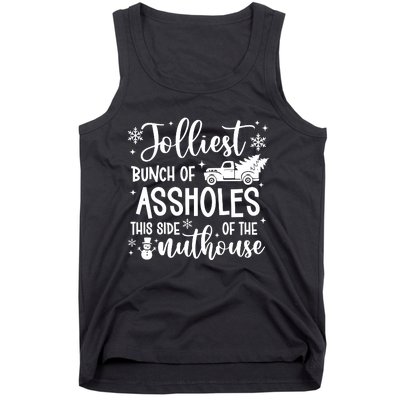 Jolliest Bunch Of Friends Christmas Graphic Tank Top