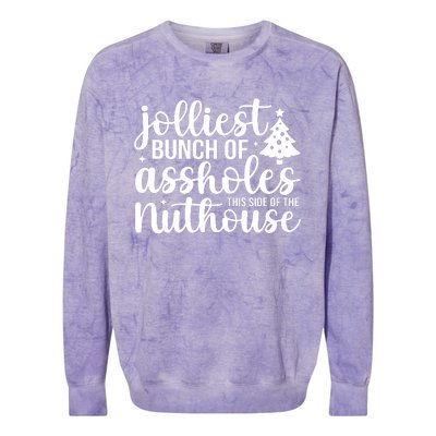 Jolliest Bunch Of Individuals This Side Of The Nuthouse Colorblast Crewneck Sweatshirt