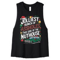 Jolliest Bunch Of Assholes This Side Of The Nut House Women's Racerback Cropped Tank