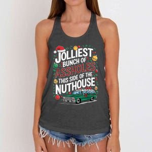 Jolliest Bunch Of Assholes This Side Of The Nut House Women's Knotted Racerback Tank