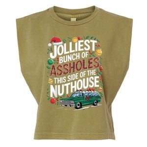 Jolliest Bunch Of Assholes This Side Of The Nut House Garment-Dyed Women's Muscle Tee