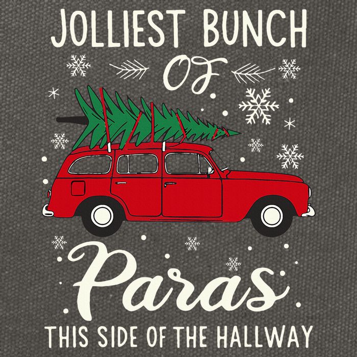 Jolliest Bunch Of Paras This Side Of The Hallway Xmas Cotton Canvas Backpack
