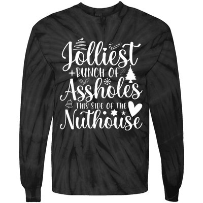 Jolliest Bunch Of Merry Folks Tie-Dye Long Sleeve Shirt