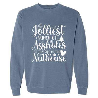 Jolliest Bunch Of Merry Folks Garment-Dyed Sweatshirt