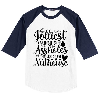 Jolliest Bunch Of Merry Folks Baseball Sleeve Shirt