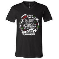 Jolliest Bunch Of Assholes This Side Of The Nut House Xmas  V-Neck T-Shirt