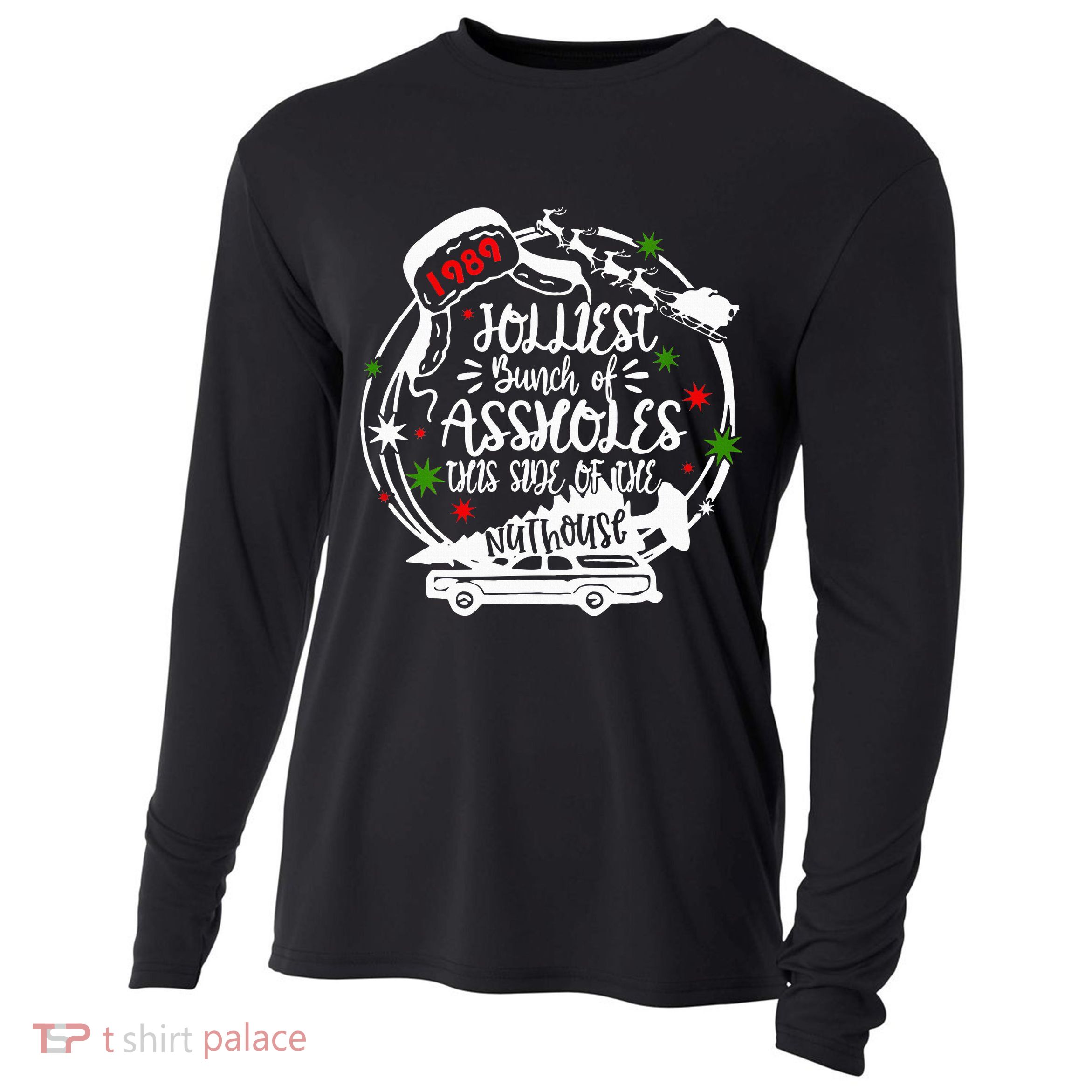 Jolliest Bunch Of Assholes This Side Of The Nut House Xmas  Cooling Performance Long Sleeve Crew