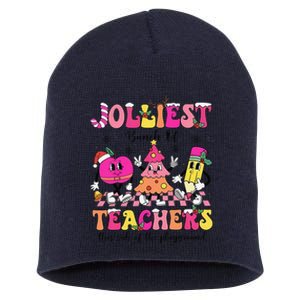 Jolliest Bunch Of Teachers This Side Of The Playground Xmas Short Acrylic Beanie