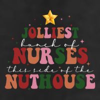 Jolliest Bunch Of Nurses Christmas Holiday 7 Panel Mesh Trucker Snapback Hat