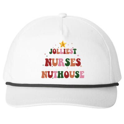 Jolliest Bunch Of Nurses Christmas Holiday Snapback Five-Panel Rope Hat