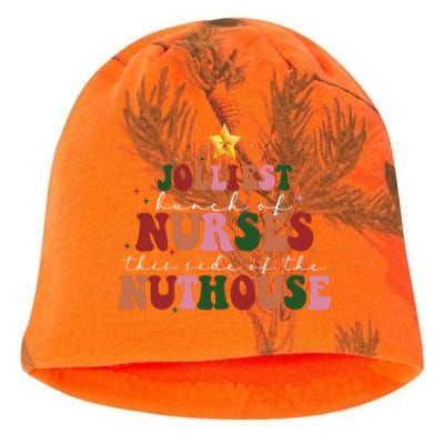 Jolliest Bunch Of Nurses Christmas Holiday Kati - Camo Knit Beanie